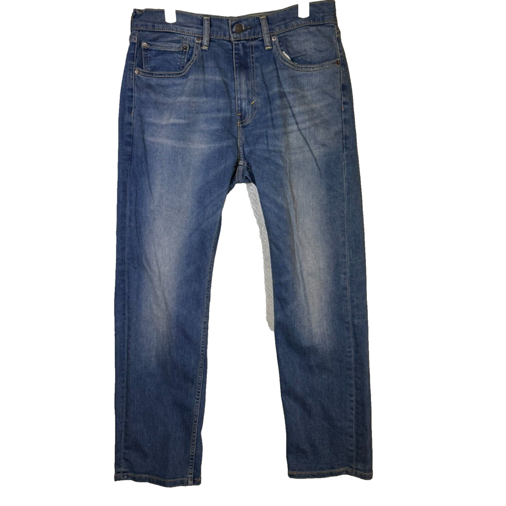 Levis 505 Jeans Mens 31x30 Blue Regular Fit Straight Leg Stretch Denim Zip Fly